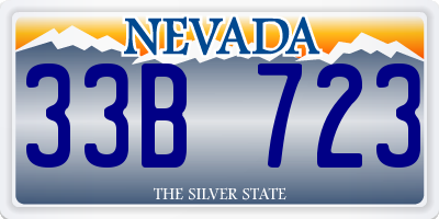 NV license plate 33B723