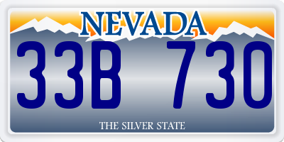 NV license plate 33B730