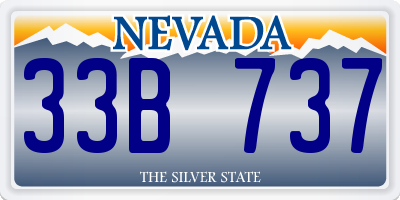NV license plate 33B737