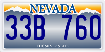NV license plate 33B760