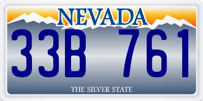 NV license plate 33B761