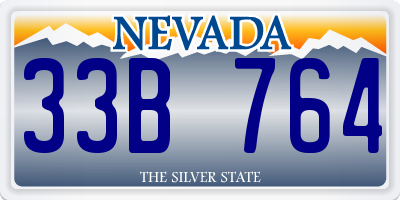 NV license plate 33B764