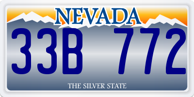 NV license plate 33B772