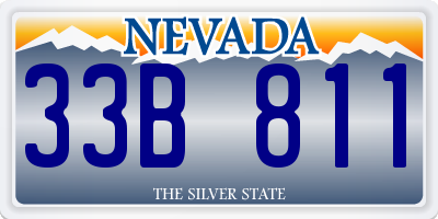 NV license plate 33B811