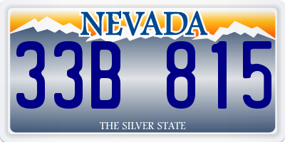 NV license plate 33B815