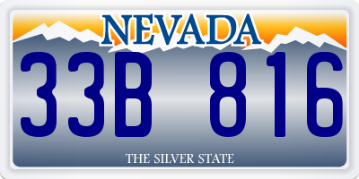 NV license plate 33B816