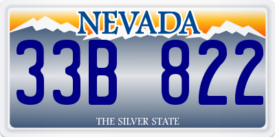 NV license plate 33B822