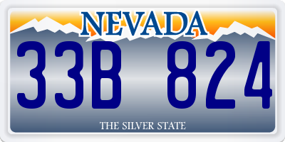 NV license plate 33B824