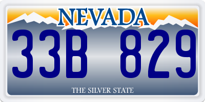 NV license plate 33B829