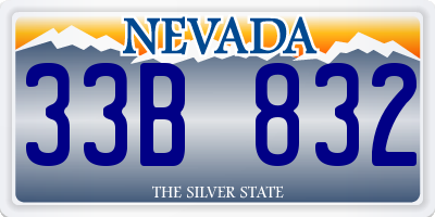 NV license plate 33B832