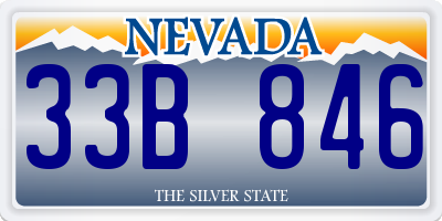 NV license plate 33B846