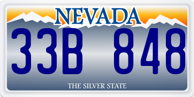 NV license plate 33B848