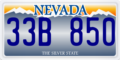 NV license plate 33B850