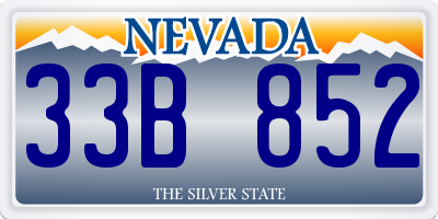 NV license plate 33B852