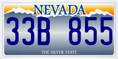 NV license plate 33B855