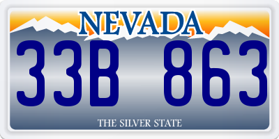 NV license plate 33B863