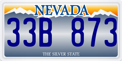 NV license plate 33B873