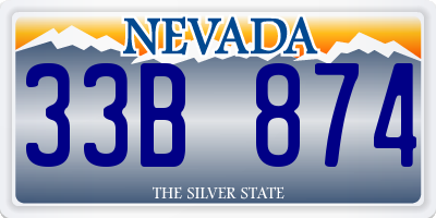 NV license plate 33B874