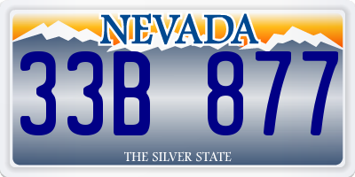 NV license plate 33B877