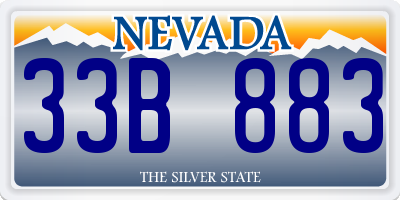 NV license plate 33B883