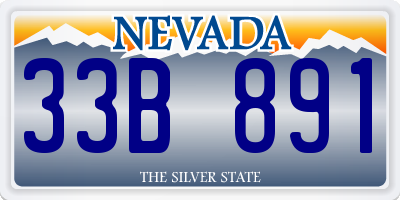 NV license plate 33B891