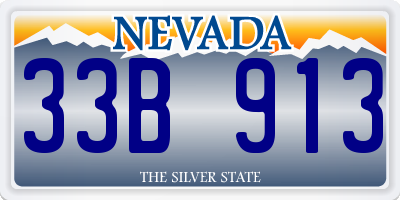 NV license plate 33B913