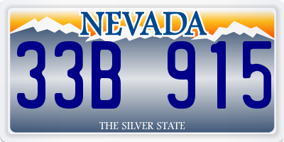 NV license plate 33B915