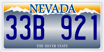 NV license plate 33B921