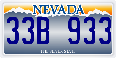 NV license plate 33B933