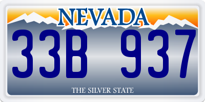 NV license plate 33B937