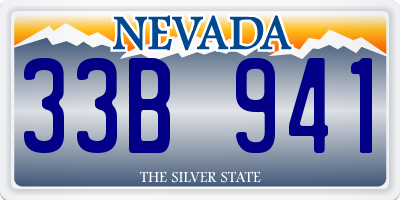 NV license plate 33B941