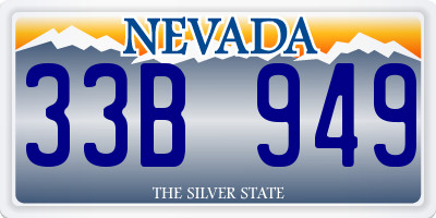 NV license plate 33B949