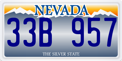 NV license plate 33B957