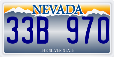 NV license plate 33B970