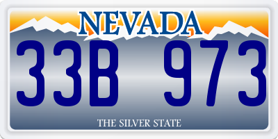 NV license plate 33B973