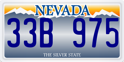 NV license plate 33B975