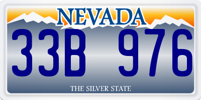 NV license plate 33B976