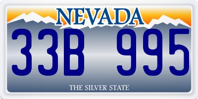 NV license plate 33B995