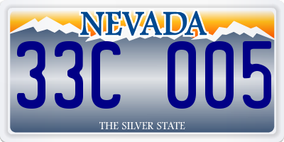 NV license plate 33C005