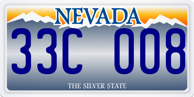 NV license plate 33C008