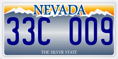 NV license plate 33C009