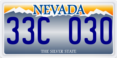 NV license plate 33C030