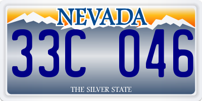 NV license plate 33C046