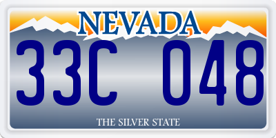 NV license plate 33C048