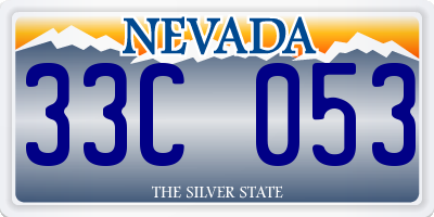 NV license plate 33C053
