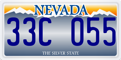 NV license plate 33C055