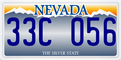 NV license plate 33C056