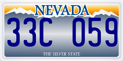 NV license plate 33C059