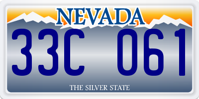 NV license plate 33C061