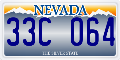 NV license plate 33C064